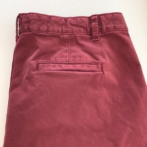 Gap Girlfriend Twill Stripe Chinos Burgundy